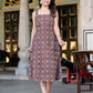 Darzaania Sienna Raga Kalamkari Strap Cotton Dress