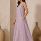 mauve ikat cotton maxi dress
