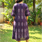 Purple Ikat Lounge Wear, Vacation wear pure cotton dress