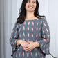 Work wear for women grey cotton dress