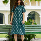 Women’s cotton midi dress with custom fit and side pockets