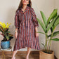 collar striped dress online