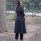 ikkat black cotton coord set