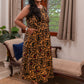 Women's Batik Print Cotton Dress with pockets, sleeveless summer dress in breathable cotton