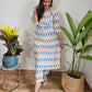 Ikkat Cotton Co-Ord Kurta Set 