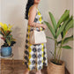 Side view of Darzaania Neerja Prism Cotton Dress in 100% cotton hand block print