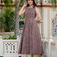 Brown Ajrakh work Pure cotton dress