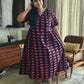 Darzaania Half moon print pure cotton midi dress S to 6XL sizes available