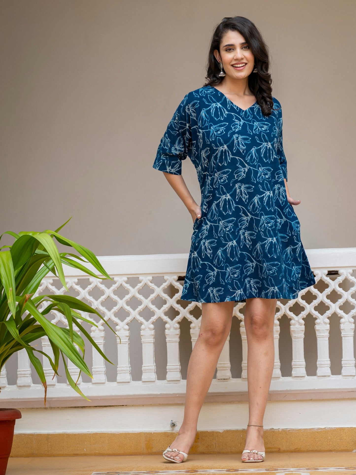 Darzaania The Easy Indigo – Natural Indigo Resort Dress
