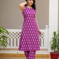 Darzaania Orchid Weave Ikat co-ord set side profile view