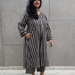 Darzaania Mehak Black Striped Handblocked Cotton Co-ord
