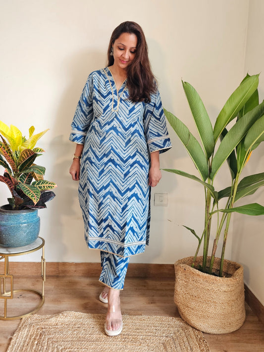 Neela Indigo Cotton Co-Ord