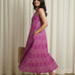 Purple pink midi dress for women from sizes S to 6XL