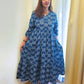 Blue cotton maxi dress