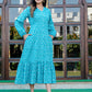 Zafira Bespoke Cotton Blue Dress