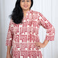 White batik work cotton top for women