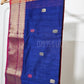 Maheshwari Red & Blue Cotton Silk Saree