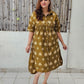 Darzaania Aarunya Olive Button Down Midi Dress