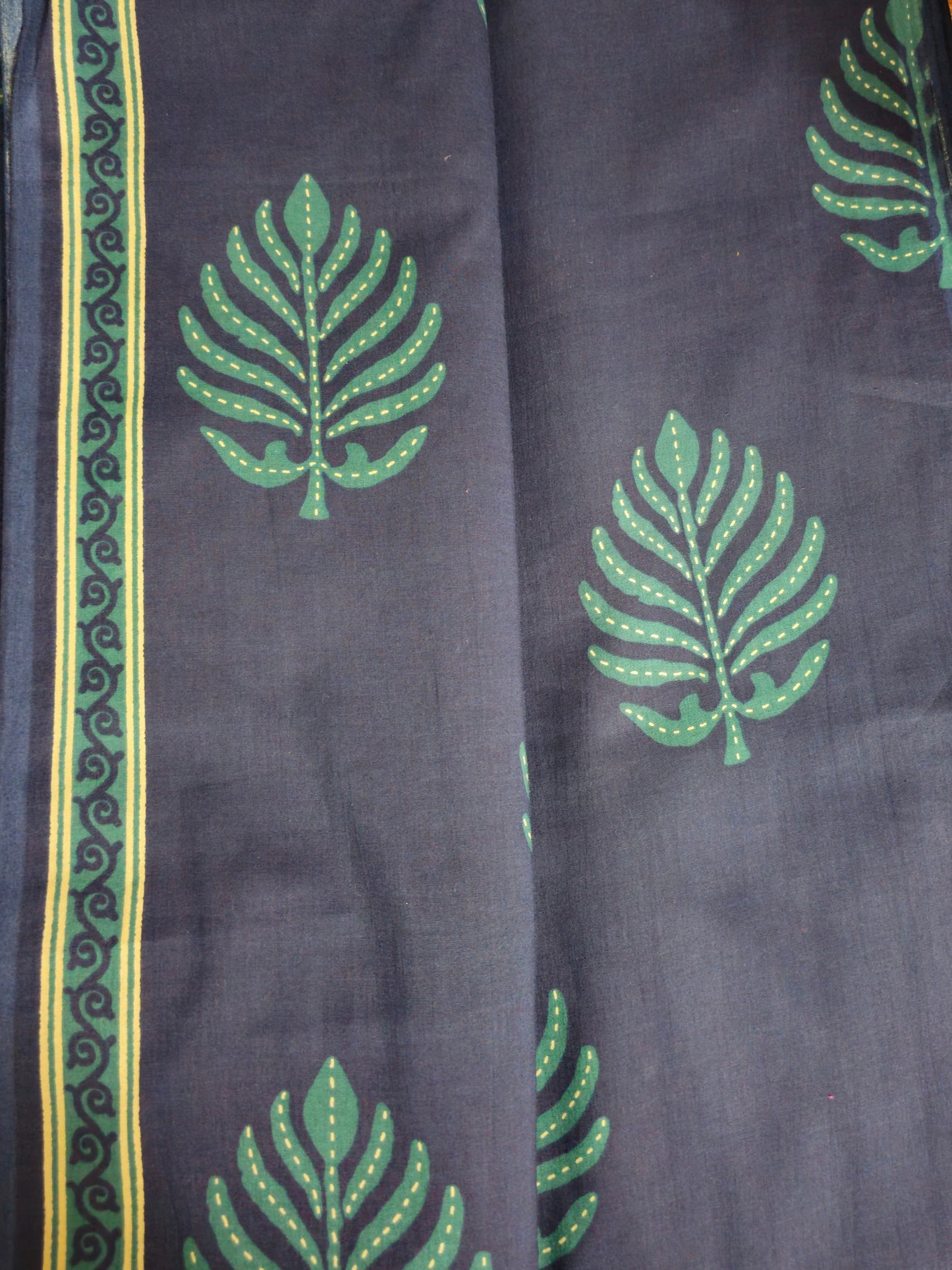 Navy Blue Cotton Kurta