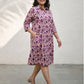 Darzaania resort wear ajrakh cotton floral purple lilac flowers print cotton dress S to 6XL sizes