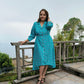 Blue cotton dresses for women