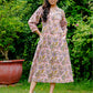 pink cotton dress for women in pure cotton