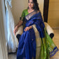 Maheshwari Blue color Festival Edition Saree