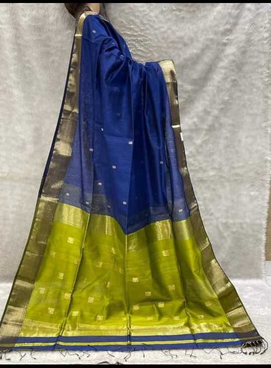 Maheshwari Blue color Festival Edition Saree