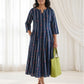 Mehr Navy Cotton A Line Dress