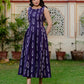 Purple color maxi dress for women