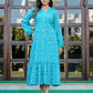 Zafira Bespoke Cotton Blue Dress