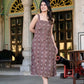 Darzaania Sienna Raga Kalamkari Strap Cotton Dress