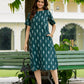 Comfortable pure cotton midi dress with pockets, size-inclusive