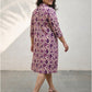 Vanaspati Ajrakh Print Cotton Midi Dress for women S to 6XL sizes