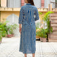 blue stripes button down dresses for women online