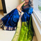 Maheshwari Blue color Festival Edition Saree