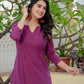 purple kurti with pintuck work online