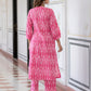 Pink Berry pink Ikat cotton co-ord set back view