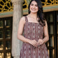 Darzaania Sienna Raga Kalamkari Strap Cotton Dress