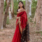 Maheshwari Red color Festival Edition Saree