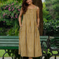 Cotton mustard stripe maxi dress