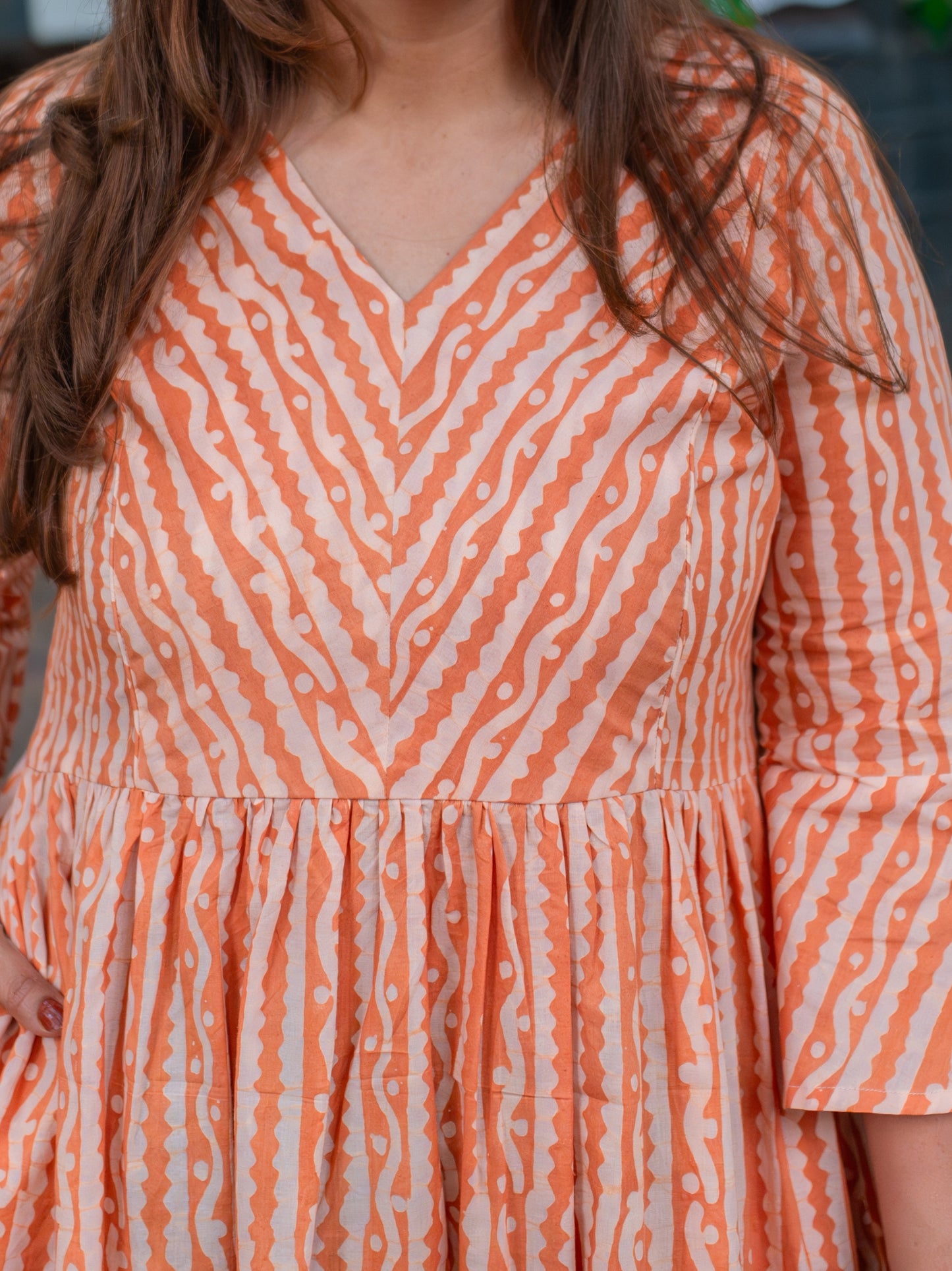 Neroli Batik Work Handblocked Cool Cotton Dress