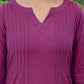 Darzaania purple cotton kurti with pants