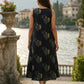 Black cotton dress side pockets