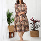 Brown Handblocked Kalamkari Cotton Dresses for Women