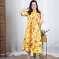 Yellow Shibori Tie Dye Dress