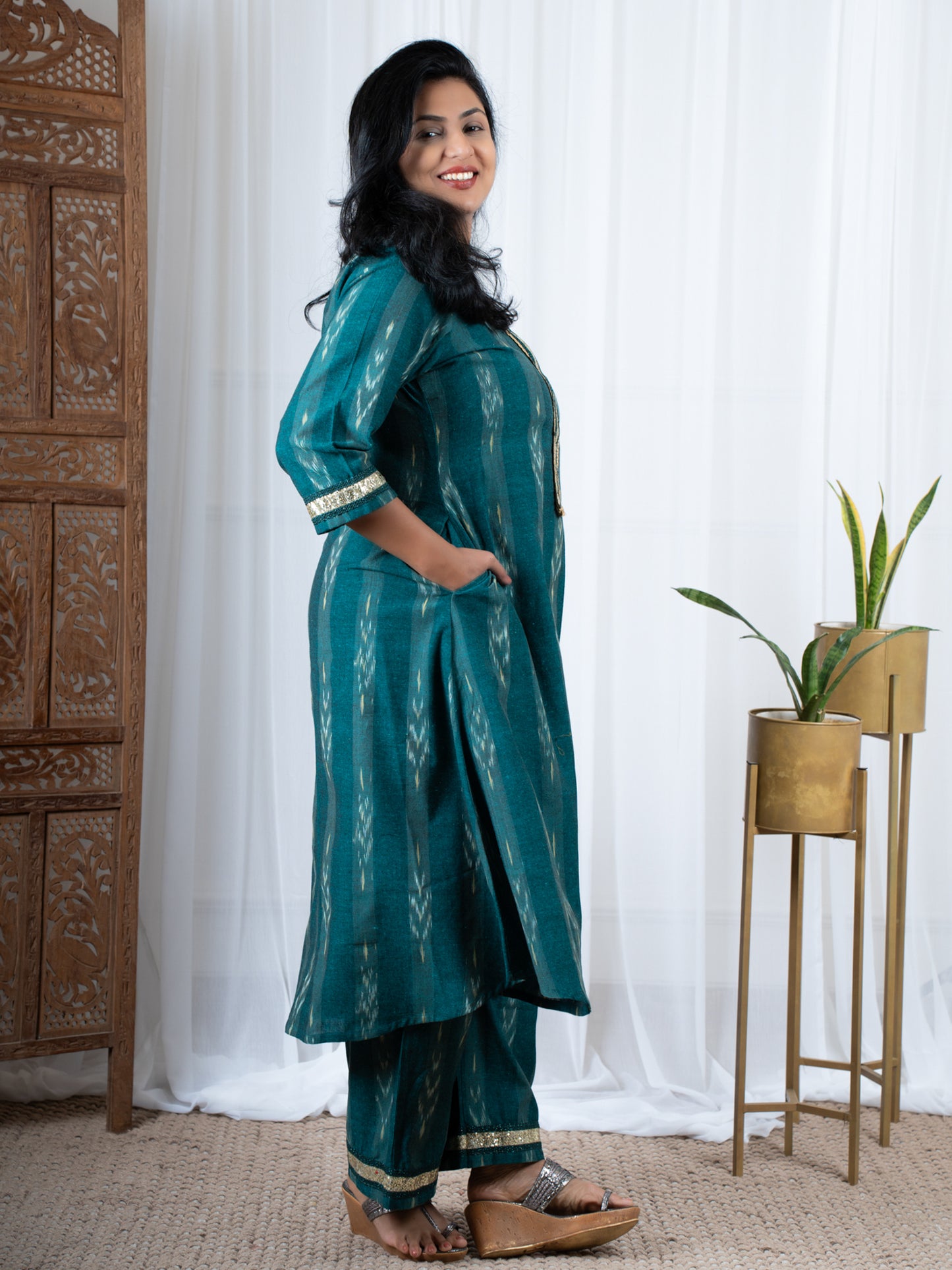  Ikkat Cotton Co-ord Sets for women