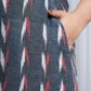 Grey Ikkat dress with pockets
