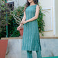 Green Cotton Kurti with Pants set online
