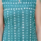 Green Dabu Print Cotton Kurti with Pants by Darzaania